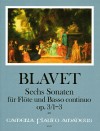 BLAVET 6 Sonaten op.3 für Flöte und Bc. - Band I