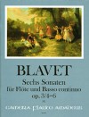 BLAVET 6 Sonatas op.3 for flute and bc - Volume II