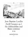 LOEILLET 12 Sonaten op. 1 - Band II: 4-6