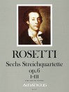 ROSETTI 6 Streichquartette op.6 (RWV D9-D14) Bd: I