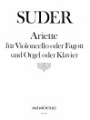 SUDER Ariette for cello or bassoon and organ