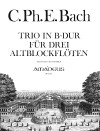BACH CPE Trio B-flat major · Wq 85 - Score & Parts