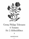 TELEMANN 6 Sonatas for 2 treble recorders - Vol.II